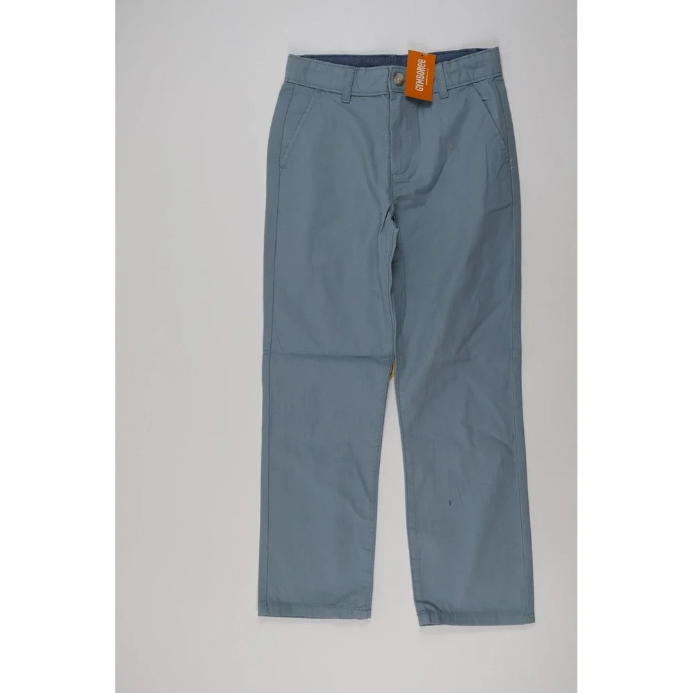Gymboree Chino Pants Dusty Robin Blue Solid Size 8 Cotton NWT MSRP 44.95